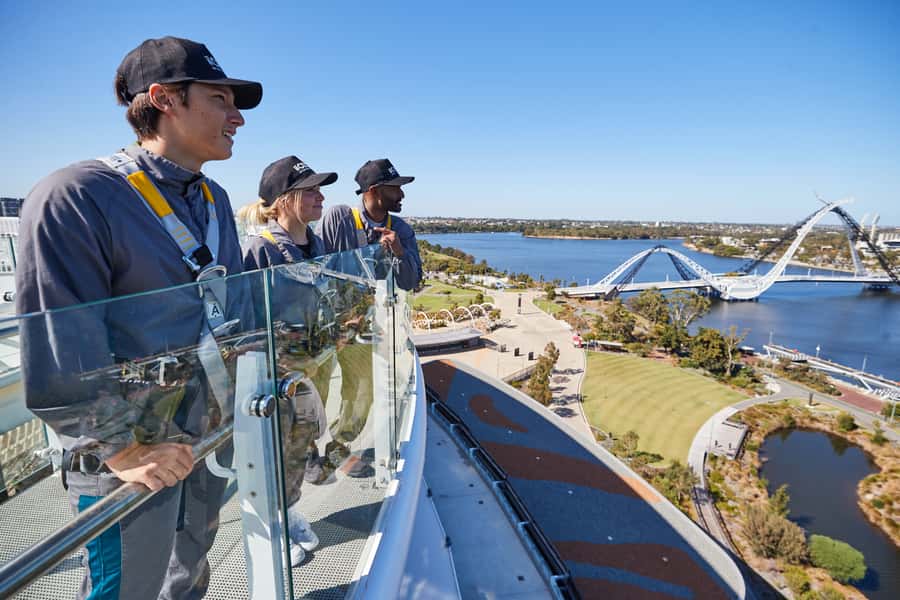 Optus Stadium HALO Rooftop Experience - The 42-metre Halo rooftop walk: harness, 360°, and real skyline time