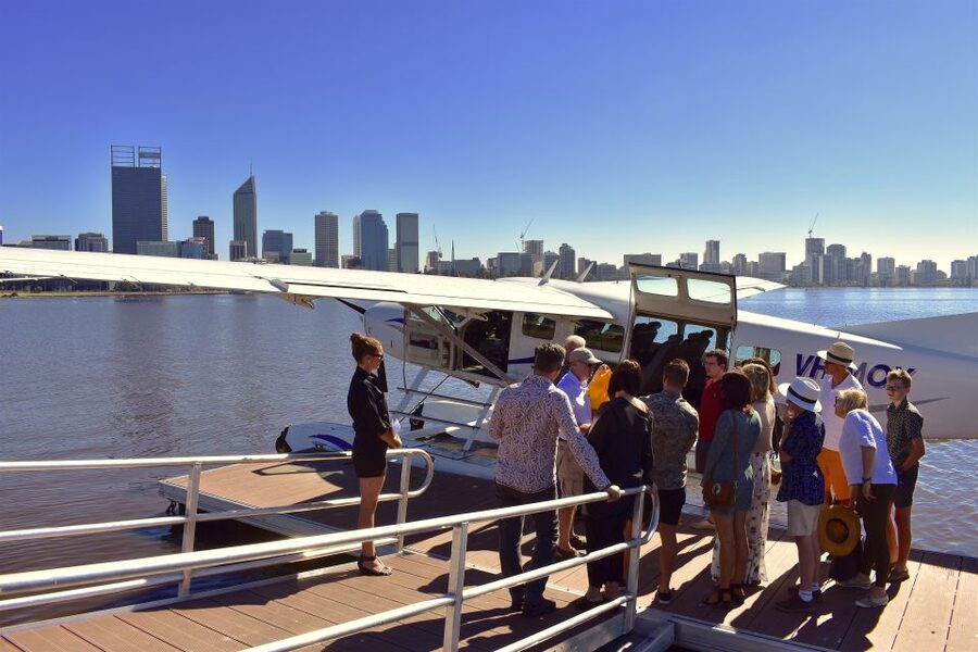Perth: Scenic Seaplane Tour - The Flight Route: Heirisson Island to Matagarup Bridge