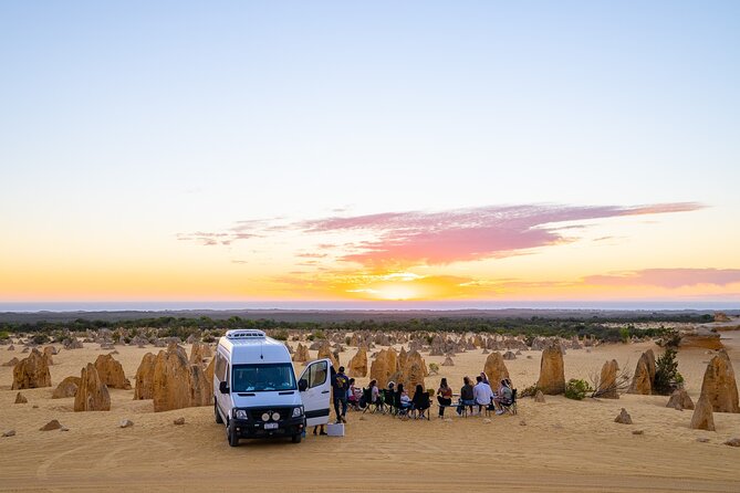 Pinnacles Desert Sunset Dinner and Stargazing Tour - How the schedule feels over a 9.5-hour Perth departure